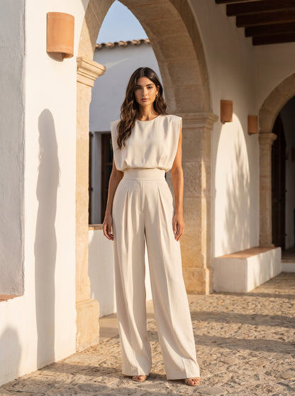 Ensemble Élodie porté avec des sandales pour un look estival